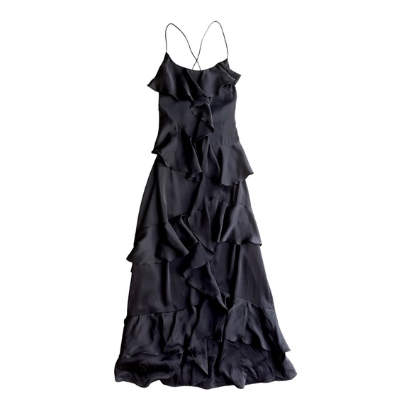 Fame and Partners Black Ruffle Gown - Picture 3 of 6